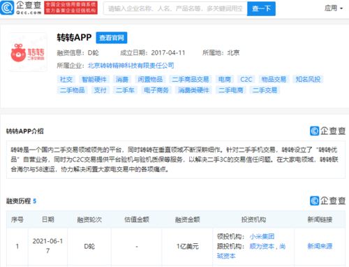 轉(zhuǎn)轉(zhuǎn)完成1億美元D輪融資，小米集團(tuán)領(lǐng)投，二手交易平臺(tái)再迎資本熱潮